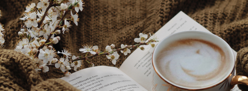 brown and white simple mind and lifestyle facebook cover