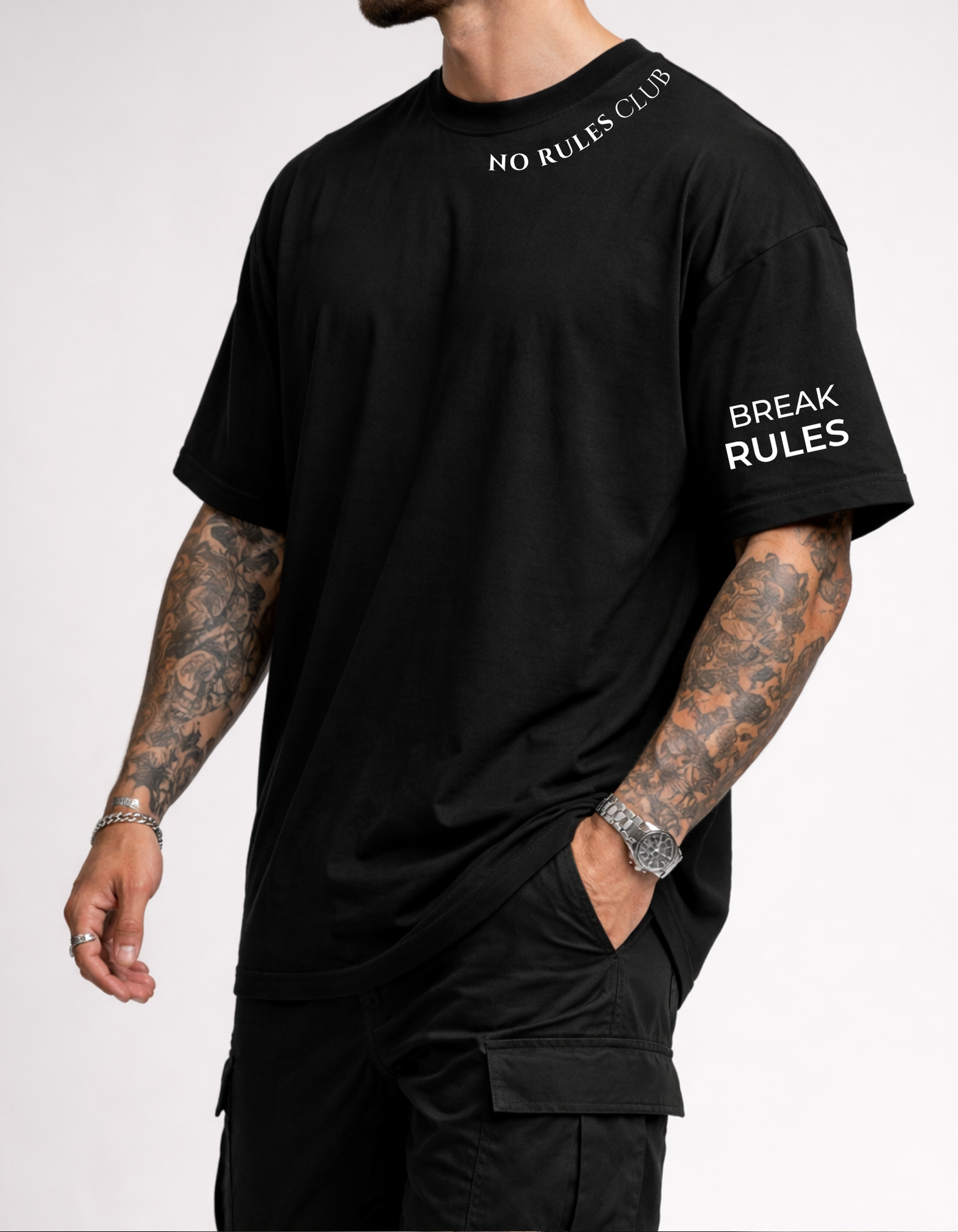 no rules club black oversized t shirt for men no rules club black oversized t shirt for men