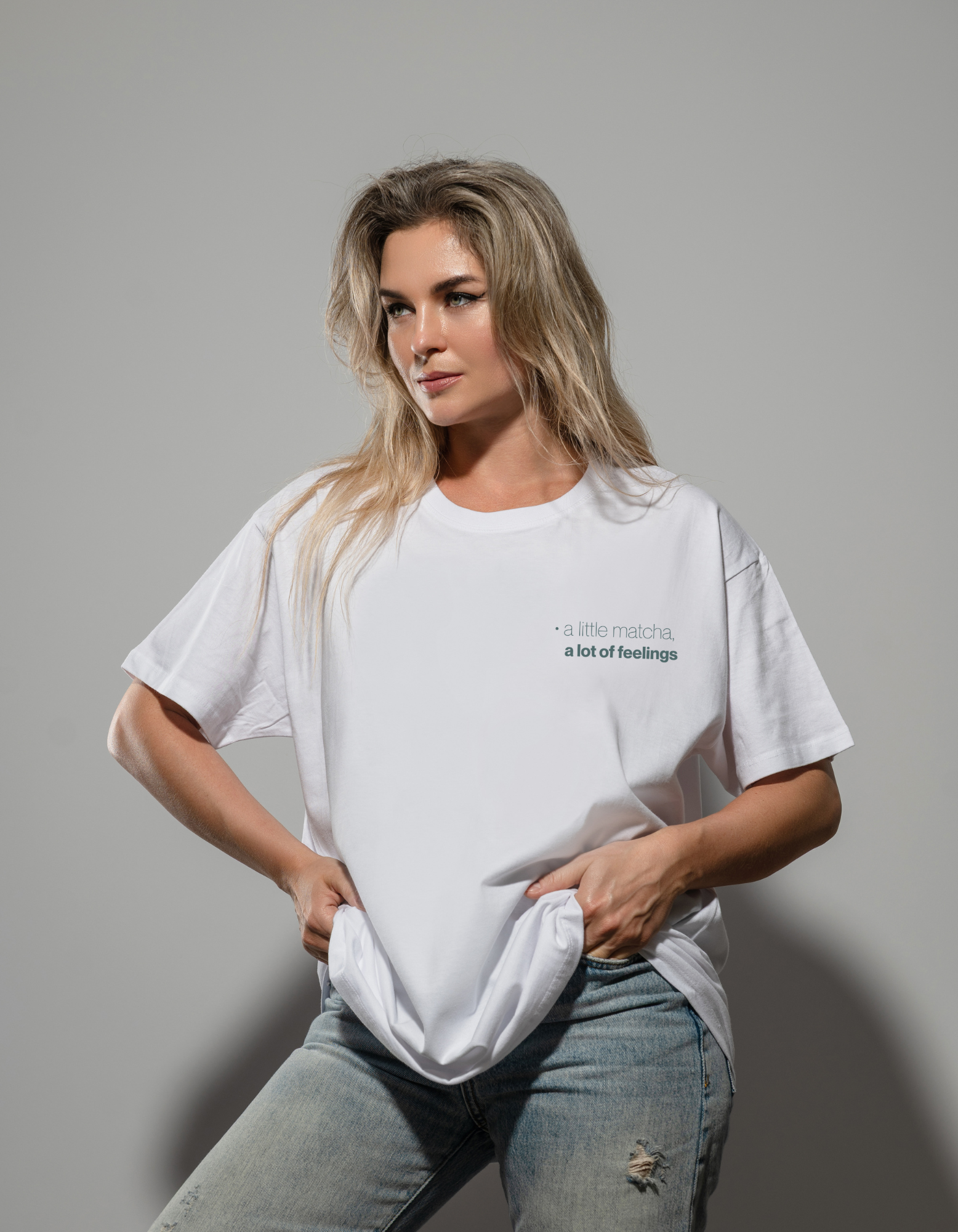 matcha healing white oversized t shirt matcha healing white oversized t shirt