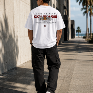 tiger vision white oversized t shirt